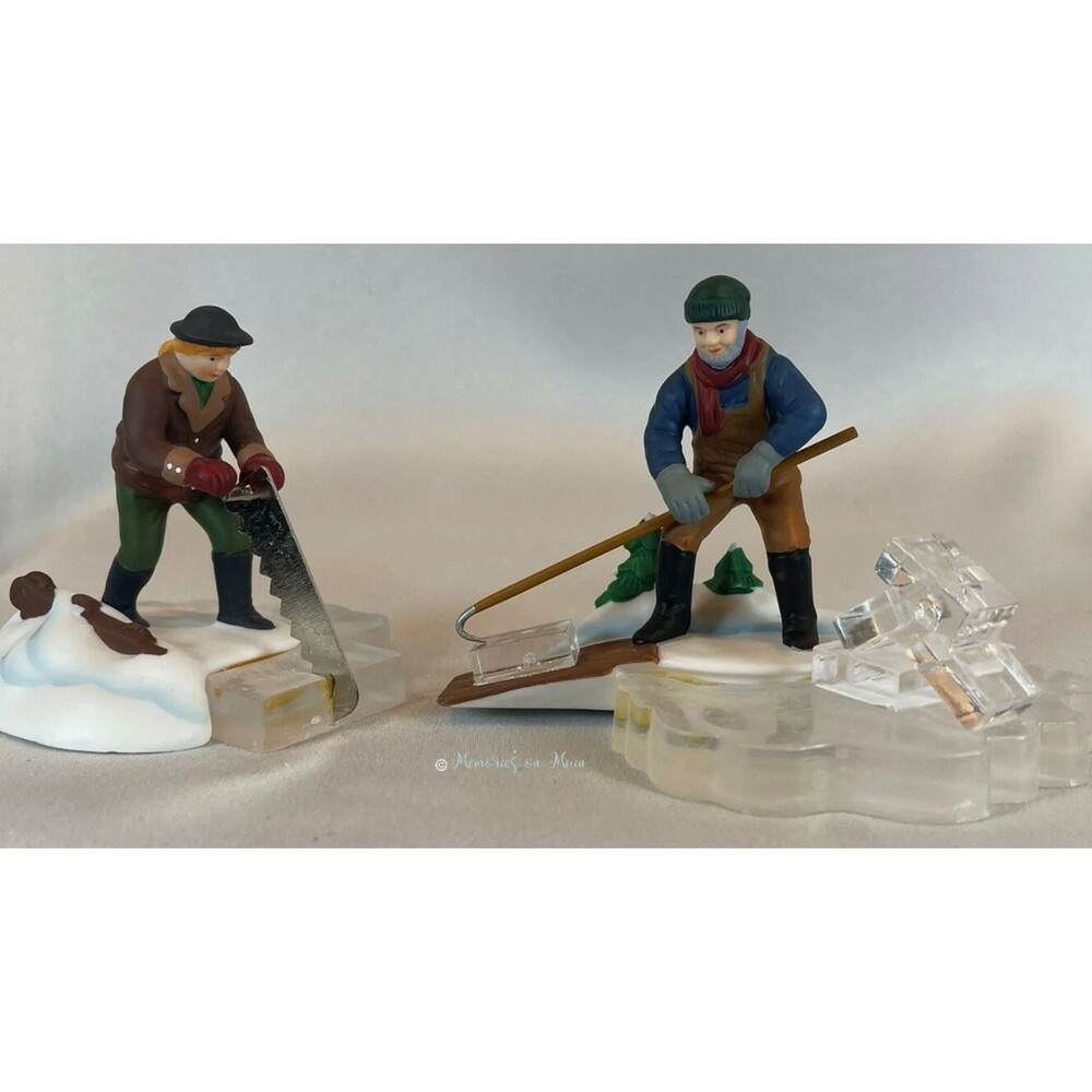 DEPT 56 #5650-2 Blue Star Ice Harvesters Heritage Village 2-Piece Set
